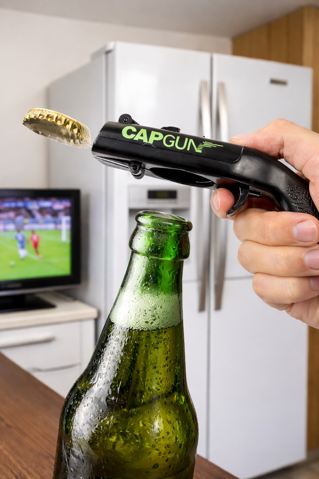 CapGun Flaschenöffner – Öffnet Flaschen in Sekunden
